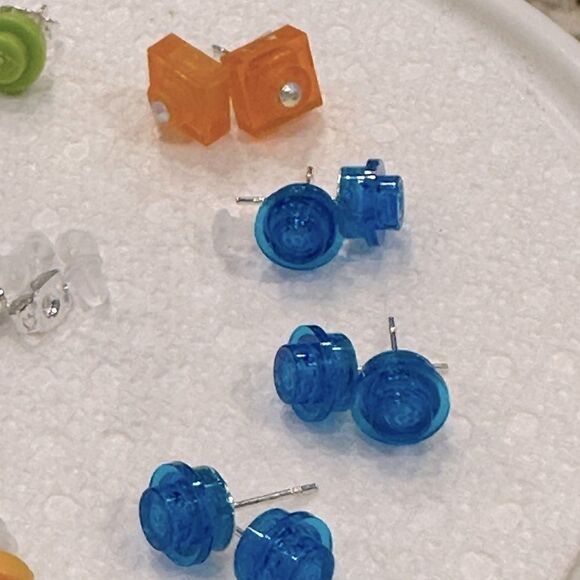 Lego earrings you choose , repurpose, upcycled buildable add listing to bundle - Picture 10 of 14